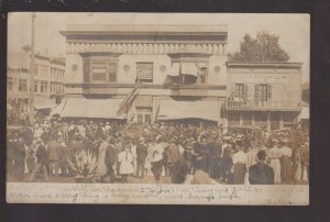 Beaver Dam WISCONSIN RPPC 1903 PARADE MAIN STREET Dentist Office TAILOR WI KB