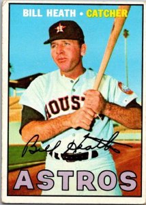 1967 Topps Baseball Card Bill Heath Houston Astros sk2183