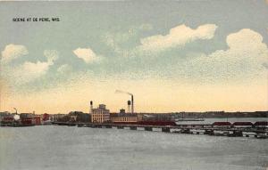 Wisconsin  De Pere   Aerial view Railroad bridge