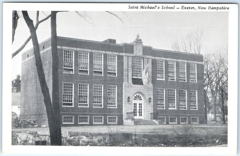 c1940s Exeter, NH Saint Michael's School Building Merrimack Postcard A116