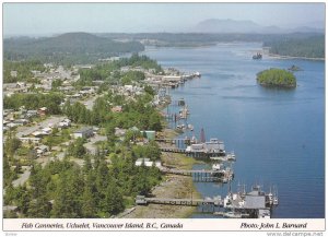 Birdseye View, Fish Canneries, Ucluelet, Vancouver Island, British Columbia, ...