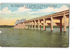 Near Paris Tennessee TN Postcard 1948 Scott Fitzhugh Bridge on US Highway 79