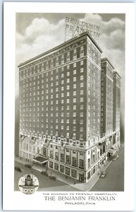 c1940s Philadelphia, PA Benjamin Franklin Hotel Advertising Postcard Photo A61