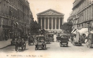 Vintage Postcard 1910's View of La Rue Royale Short Street Paris France FR