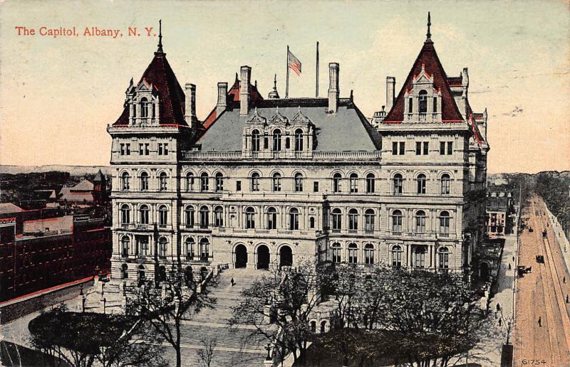 The Capitol, Albany, New York, Early Postcard, Used in 1913