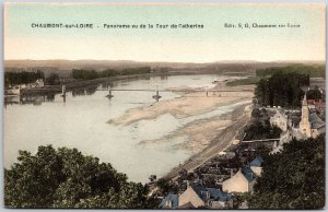 Panorama vude la Tour de Catherine Chamaunt-sur-Loire France Bridge Postcard