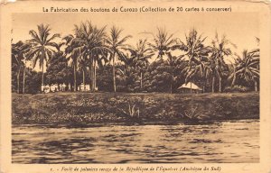B216 Ecuador Fabrication des boutons de Corozo Industry Advertising postcard