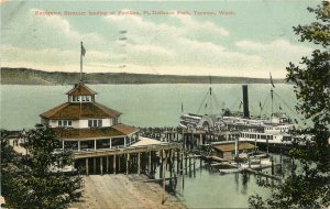 Wheelock Postcard Excursion Steamer at Pavilion Pt. Defiance Park Tacoma WA