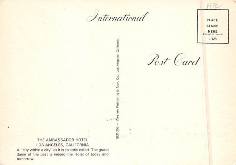 The Ambassador Hotel Los Angeles CA