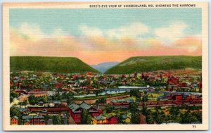 M-40355 Aerial View of Cumberland Maryland Showing the Narrows