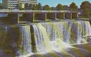 Canada The Rideau Falls With The City Hall In Background Ottawa Ontario