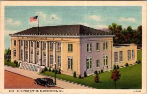 Postcard BUILDING SCENE Bloomington Illinois IL AM5750