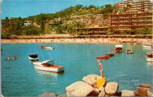 Old Postcard Mexico Acapulco Advertising Card for American Airlines Beach Resort 