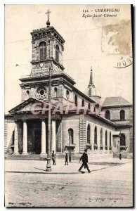 Old Postcard Cherbourg Church of Saint Clement
