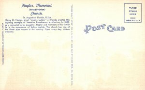 Flagler Memorial Church Howard Lee St. Augustine Florida FL Vintage Postcard