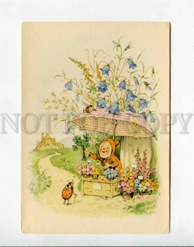 3071396 GNOMES as Seller of Flowers by BAUMGARTEN old