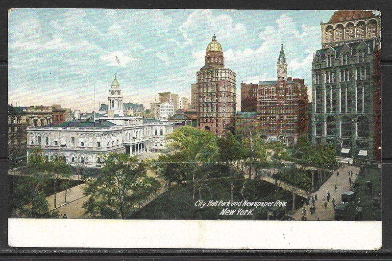 New York, New York - City Hall Park & Newspaper Row - [NY-334]