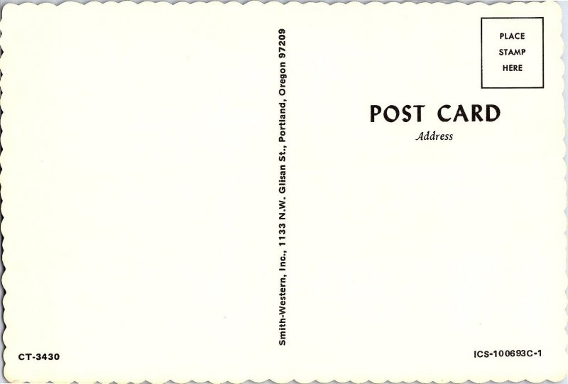 Aerial View Grants Pass Oregon 1960s Continental Postcard