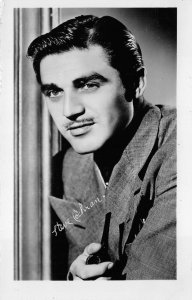 RPPC STEVE COCHRAN HOLLYWOOD MOVIE STAR REAL PHOTO POSTCARD (c. 1950s)