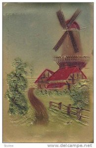 Pleasant spring scene of country house and Windmill, 00-10s