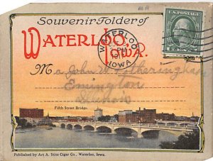 Souvenir Folder small folded card Waterloo, Iowa