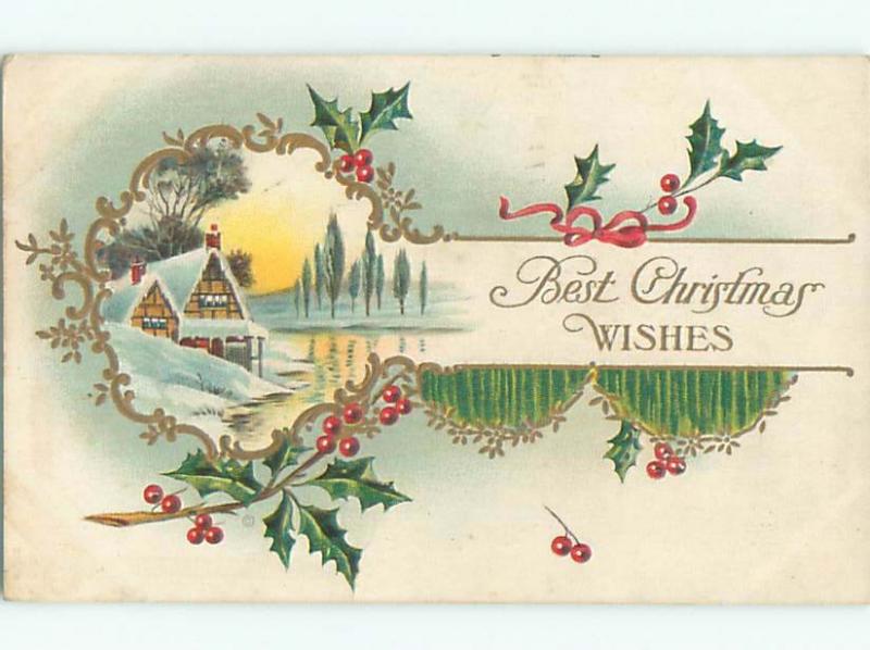 Divided-Back CHRISTMAS SCENE Great Postcard W8683