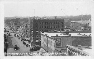 J40/ Davenport Iowa RPPC Postcard c1910 Second St Stores Trolley 336