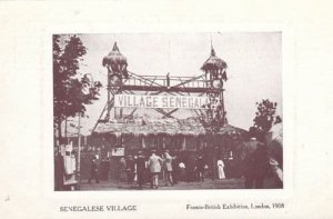 Senegalese Village London British Franco Exhibition Postcard