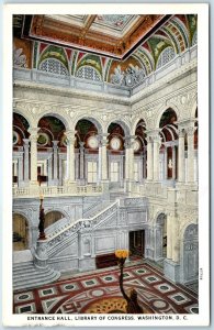 c1910s Washington DC Library of Congress Entrance Interior Greco Roman PC A254