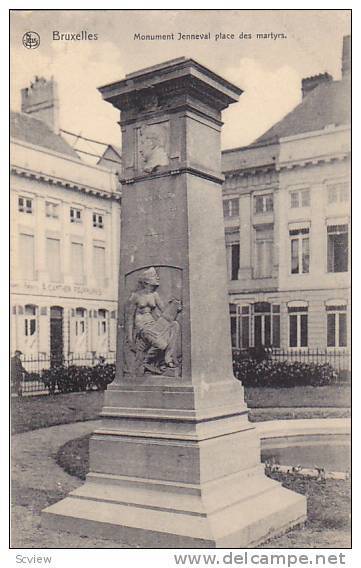 Monument Jenneval Place Des Martyrs, Bruxelles, Belgium, 1900-1910s
