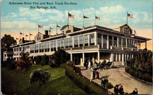 Postcard Arkansas State Fair and Race Track Pavilion in Hot Springs, Arkansas