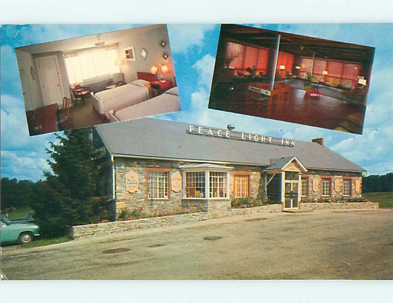 Unused Pre-1980 PEACE LIGHT INN MOTEL Gettysburg Pennsylvania PA s3175