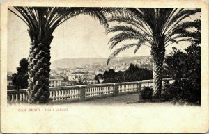 San Remo Fra I Palmizi Antique Postcard UDB UNP Unused Cartolina Postale 