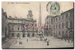 Old Postcard Arles Place de la Republique