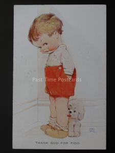 Comic - Little Boy & Dog THANK GOD FOR FIDO Mabel Lucie Attwell by Valentine 885