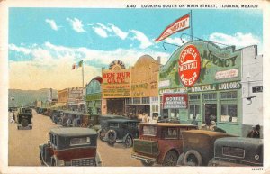 Tijuana Mexico Main Street Looking South Vintage Postcard AA3051