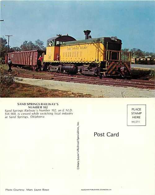 Sand Springs Railway #102, SW-900, Sand Springs, Oklahoma, OK, Chrome