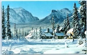 LAKE LOUISE, ALBERTA Canada   POST HOTEL  Snowy Canadian Rockies  Postcard