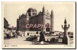 Old Postcard Lisieux Basilica Automotive