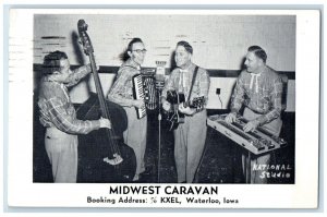 1955 Midwest Caravan Booking Address Kxel Waterloo Iowa Vintage Antique Postcard