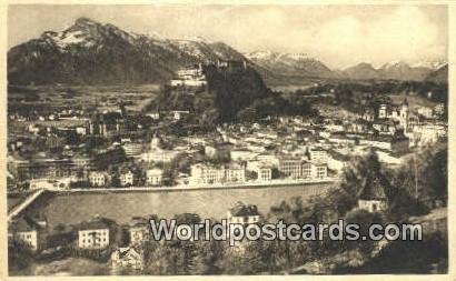 Vom Kapuzinerberg Salzburg Germany 1915 