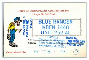 QSL Radio Card From Lynchburg VA Virginia KBFN 1440 