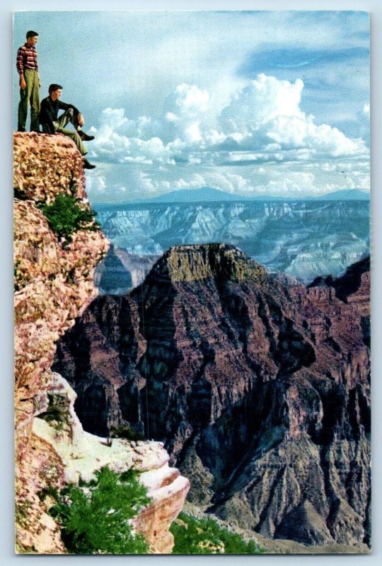 Arizona AZ Postcard North Rim Grand Canyon Bright Angel Point Utah c1960 Vintage