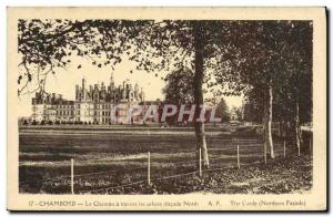 Old Postcard Chateau of Chambord The Chateau has Travers Trees