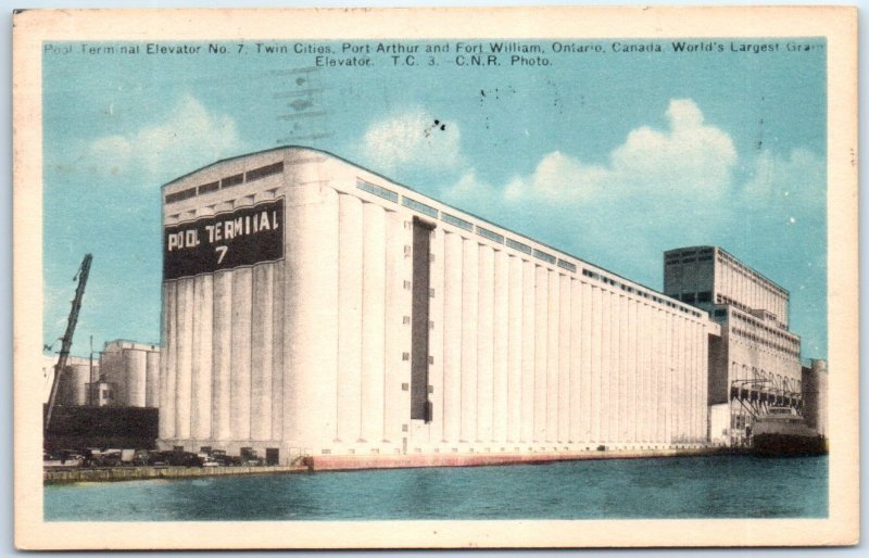 Postcard World's Largest Grain Elevator, Pool Terminal Elevator No. 7