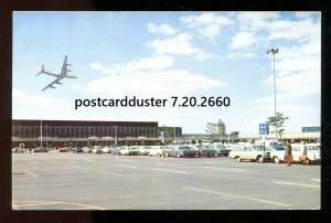 h3330 - CHICAGO 1970s O'Hare Airport. Car Parking Lot in Front of Terminal