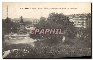 Old Postcard Lyon Place Carnot and Hotel d'Angleterre Gare Perrache