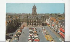 BF24160 delft markt met nieuwe kerk netherland front/back image