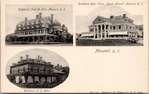 Postcard RI Newport - John Ellis - Benjamin Shaw Beach Mound - Astor Residences