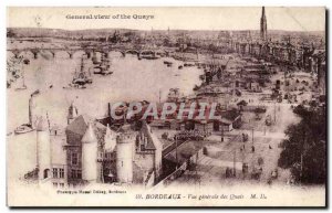 Bordeaux docks Old Postcard General view